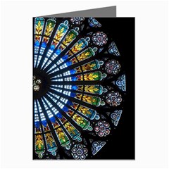 Stained Glass Rose Window In France s Strasbourg Cathedral Greeting Cards (pkg Of 8) by Ket1n9