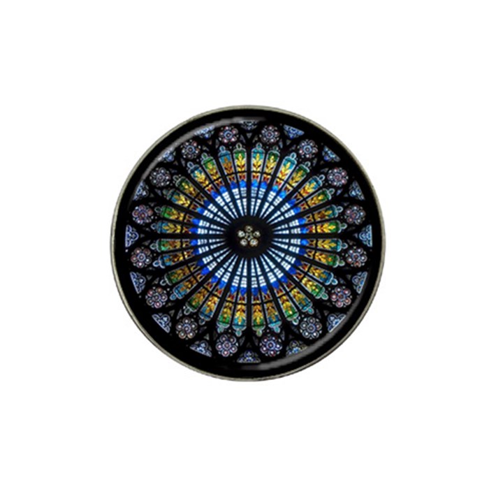 Stained Glass Rose Window In France s Strasbourg Cathedral Hat Clip Ball Marker