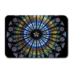 Stained Glass Rose Window In France s Strasbourg Cathedral Plate Mats by Ket1n9