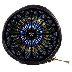 Stained Glass Rose Window In France s Strasbourg Cathedral Mini Makeup Bag by Ket1n9