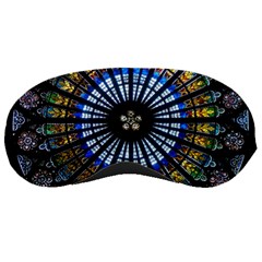 Stained Glass Rose Window In France s Strasbourg Cathedral Sleep Mask by Ket1n9