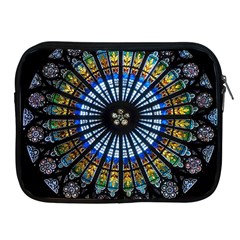 Stained Glass Rose Window In France s Strasbourg Cathedral Apple Ipad 2/3/4 Zipper Cases by Ket1n9