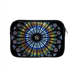 Stained Glass Rose Window In France s Strasbourg Cathedral Apple Macbook Pro 15  Zipper Case by Ket1n9