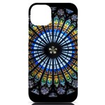 Stained Glass Rose Window In France s Strasbourg Cathedral iPhone 14 Plus Black UV Print Case Front