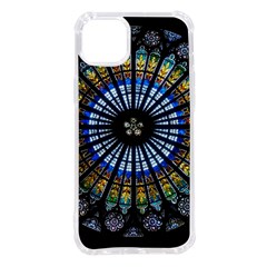 Stained Glass Rose Window In France s Strasbourg Cathedral Iphone 14 Plus Tpu Uv Print Case by Ket1n9