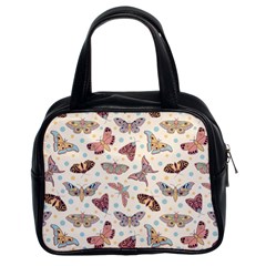 Pattern With Butterflies Moths Classic Handbag (two Sides) by Ket1n9