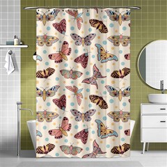 Pattern With Butterflies Moths Shower Curtain 48  X 72  (small)  by Ket1n9