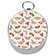 Pattern With Butterflies Moths Silver Compasses by Ket1n9