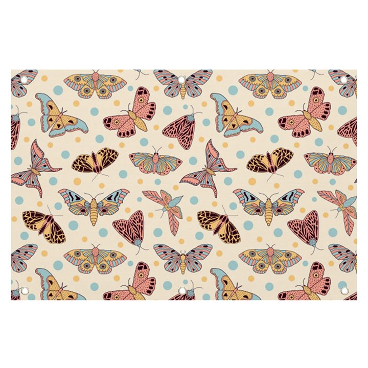 Pattern With Butterflies Moths Banner and Sign 6  x 4 