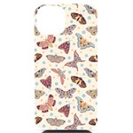 Pattern With Butterflies Moths iPhone 14 Black UV Print Case Front