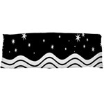 Black And White Waves And Stars Abstract Backdrop Clipart Body Pillow Case Dakimakura (Two Sides) Front