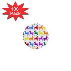 Colorful Horse Background Wallpaper 1  Mini Buttons (100 Pack) 