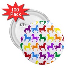 Colorful Horse Background Wallpaper 2 25  Buttons (100 Pack)  by Hannah976