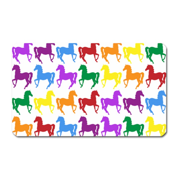 Colorful Horse Background Wallpaper Magnet (Rectangular)