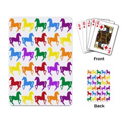 Colorful Horse Background Wallpaper Playing Cards Single Design (rectangle)