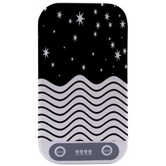 Black And White Waves And Stars Abstract Backdrop Clipart Sterilizers by Hannah976