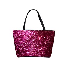 Pink Glitter Classic Shoulder Handbag by Hannah976