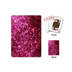 Pink Glitter Playing Cards Single Design (mini) by Hannah976