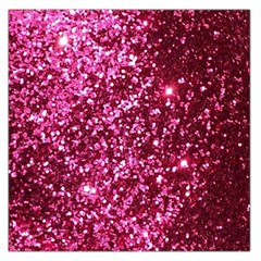 Pink Glitter Square Satin Scarf (36  X 36 ) by Hannah976