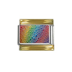 Bubbles Rainbow Colourful Colors Gold Trim Italian Charm (9mm) by Hannah976