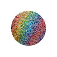 Bubbles Rainbow Colourful Colors Magnet 3  (round) by Hannah976