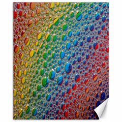 Bubbles Rainbow Colourful Colors Canvas 11  X 14  by Hannah976