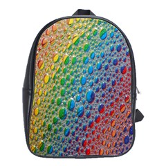 Bubbles Rainbow Colourful Colors School Bag (large) by Hannah976