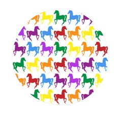 Colorful Horse Background Wallpaper Mini Round Pill Box (pack Of 5) by Hannah976