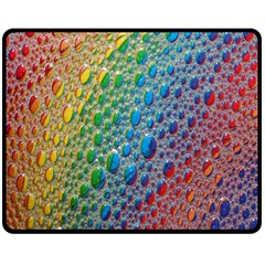 Bubbles Rainbow Colourful Colors Two Sides Fleece Blanket (medium) by Hannah976