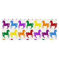 Colorful Horse Background Wallpaper Banner And Sign 8  X 3  by Hannah976