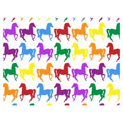 Colorful Horse Background Wallpaper Premium Plush Fleece Blanket (extra Small) by Hannah976