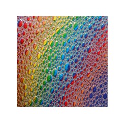 Bubbles Rainbow Colourful Colors Square Satin Scarf (30  X 30 ) by Hannah976