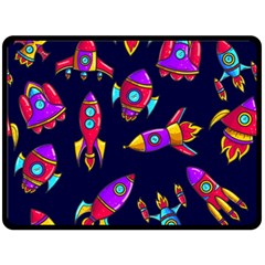 Space Patterns Two Sides Fleece Blanket (large) by Hannah976