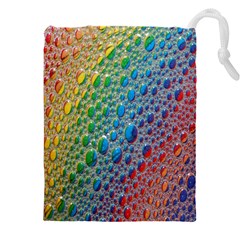 Bubbles Rainbow Colourful Colors Drawstring Pouch (4xl) by Hannah976