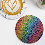 Bubbles Rainbow Colourful Colors UV Print Round Tile Coaster Front