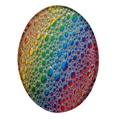 Bubbles Rainbow Colourful Colors Oval Glass Fridge Magnet (4 Pack) by Hannah976