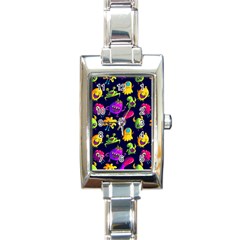 Space Patterns Rectangle Italian Charm Watch by Hannah976