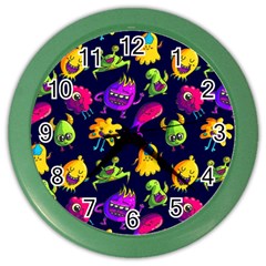 Space Patterns Color Wall Clock by Hannah976