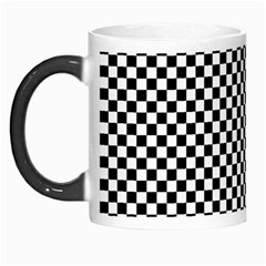 Black And White Checkerboard Background Board Checker Morph Mug by Hannah976