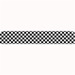 Black And White Checkerboard Background Board Checker Small Bar Mat by Hannah976