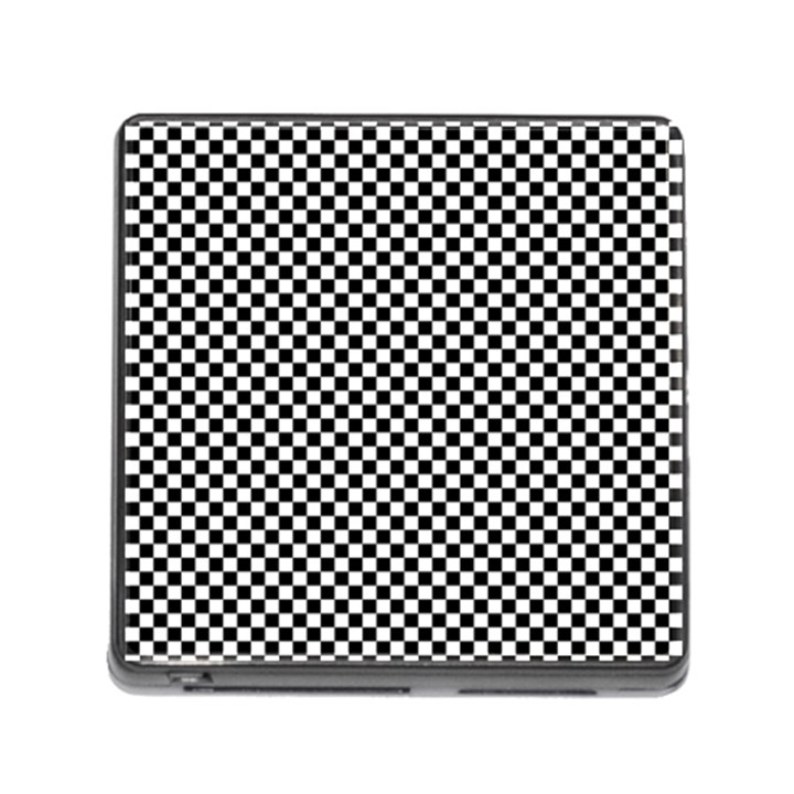 Black And White Checkerboard Background Board Checker Memory Card Reader (Square 5 Slot)