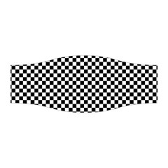 Black And White Checkerboard Background Board Checker Stretchable Headband by Hannah976