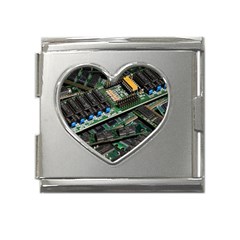 Computer Ram Tech - Mega Link Heart Italian Charm (18mm) by Hannah976