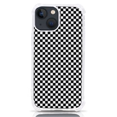 Black And White Checkerboard Background Board Checker Iphone 13 Mini Tpu Uv Print Case by Hannah976