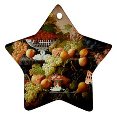 Abundance Of Fruit Severin Roesen Ornament (star) by Hannah976