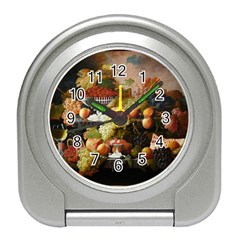 Abundance Of Fruit Severin Roesen Travel Alarm Clock by Hannah976