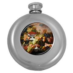 Abundance Of Fruit Severin Roesen Round Hip Flask (5 Oz) by Hannah976