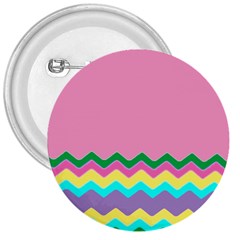 Easter Chevron Pattern Stripes 3  Buttons by Hannah976