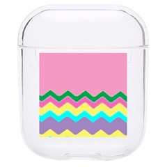 Easter Chevron Pattern Stripes Hard Pc Airpods 1/2 Case by Hannah976