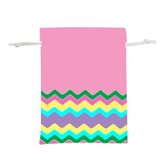 Easter Chevron Pattern Stripes Lightweight Drawstring Pouch (l) by Hannah976